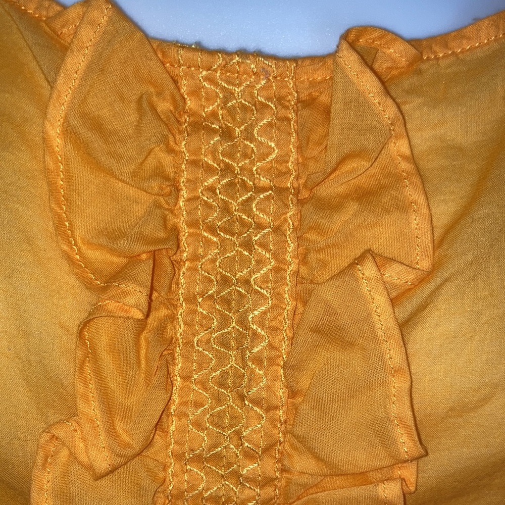 HELLO SPRING!!  Banana Republic Sleeveless Orange Top with ruffle
